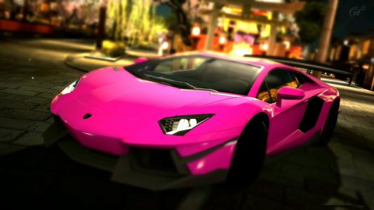 粉红色的车壁纸