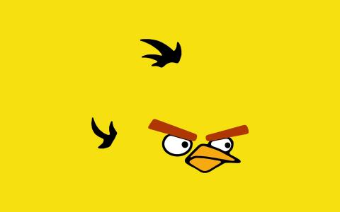 黄色愤怒的小鸟