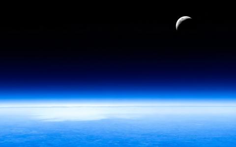 地球和月亮壁纸