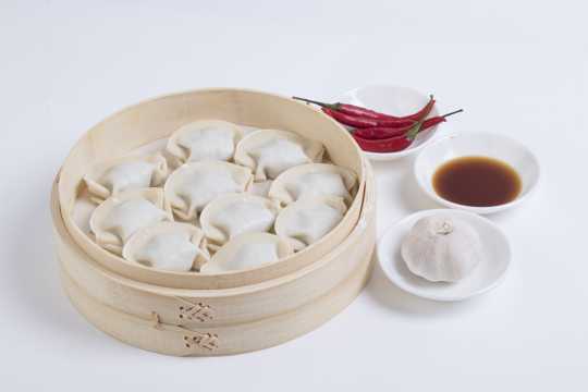 可口的中式饺子图片