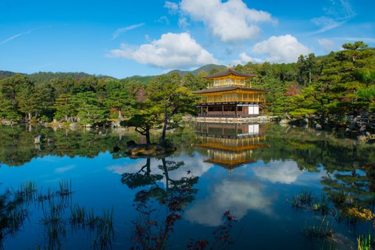 日本京都金阁寺建筑景色图片