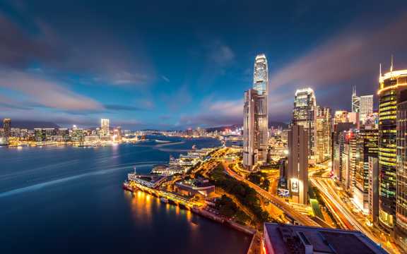 灿烂的香港夜景图片
