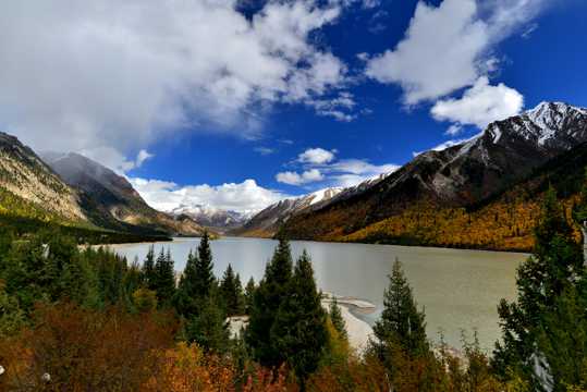 西藏拉萨河自然风光图片