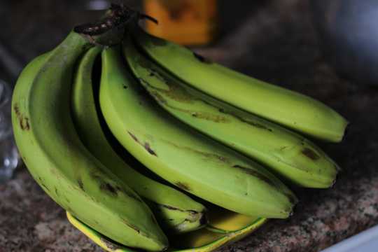 未成熟绿色香蕉图片