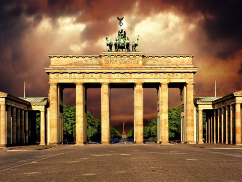 德国柏林勃兰登堡门建筑景致图片