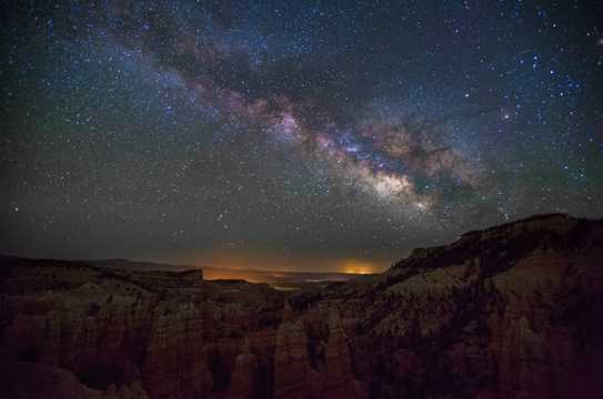 犹他州夜晚星空图片