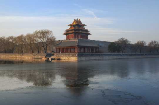 北京紫禁城角楼建筑光景图片