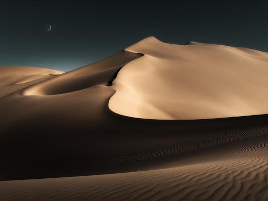 黑夜下的沙漠